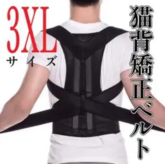 猫背・背筋矯正ベルト 背筋サポーター 男女兼用 3XL