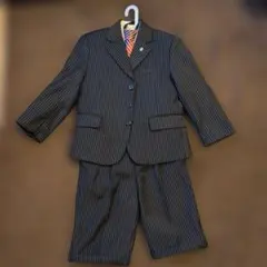 ストライプ フォーマルスーツ ベスト付き