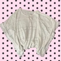 森ガール フェアリーグランジ カーディガン ボレロ 半袖ポンチョ