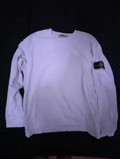 STONE ISLAND ホワイト長袖Tシャツ