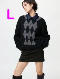 【新品未使用】ユニクロ　UNIQLO フラッフィクルーネックセーターLサイズ