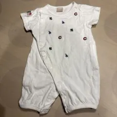 ロンパース 「MLB」チーム刺しゅう2WAYオール　50-70cm ホワイト