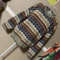 レトロ古着 JARDIN 総柄 ニット ヴィンテージ 古着