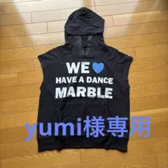 marble fitness フード付きTシャツ 黒　Fのサムネイル