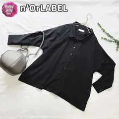 オシャレウォーカー✨ノアールレーベル✨長袖シャツ✨黒✨Ａライン フリーサイズのサムネイル
