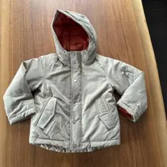 ベージュ 中綿コート フード付き 110cm