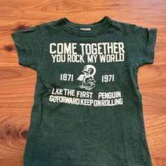 デニムダンガリー　ワッペン　Tシャツ 110のサムネイル