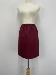 Swingle グラフィカル花柄ボルドーミニスカート　1【中古】D62のサムネイル