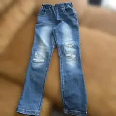 BREEZE ダメージ加工ストレッチデニム