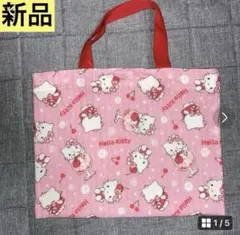 新品　サンリオ　Hello Kitty キティー　キルト　トートバッグ ピンクのサムネイル
