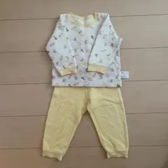 UNIQLO BABY ねこ宇宙柄 ベビーパジャマ 90cm キルティング