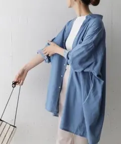 URBAN RESERCH DOORS ライトデニムオーバーシャツチュニック
