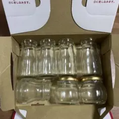 ガラス瓶 7個セット 金色キャップ付き