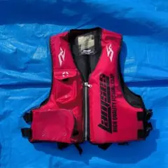 多機能ポケット付きライフジャケット 赤