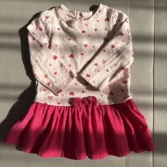 babygap ピンク　ハート　ワンピース