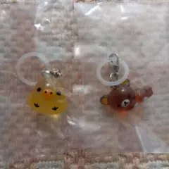 リラックマ クリアマスコットチャーム 　キイロイトリ　リラックマ　ガチャ