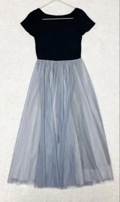 MERCURYDUO チュールドッキングビスチェニットワンピース