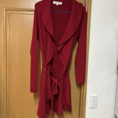 Super Beauty ロングカーディガン レッド