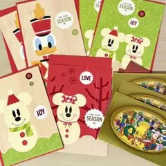 【レア•美品】海外ディズニー クリスマスカード 9枚セット 封筒付き
