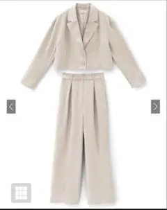 rut921 グレイル　GRL ショート丈ジャケットXワイドパンツセットアップ