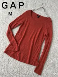 GAP レッドニット セーター 薄手 伸縮性有