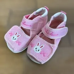 子供靴 女の子 ミキハウス ピンク メッシュ ベビー サンダル 13センチ