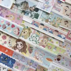 ディズニー フレークシール 100枚 ダッフィー マステ 　切り売り　スティッチ