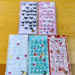 サンリオ♡ボンボンドロップシール　ぷくぷくシール　3D ぷっくり　5枚セット