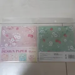 amifa デザインペーパー　トレーシングペーパー　さくらといちご