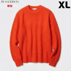 ユニクロ　JWアンダーソン リブクルーネックセーター　XL オレンジ