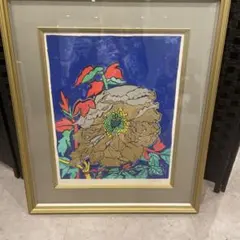 熊谷守一「牡丹（生前版画）」木版画41/280 くまがいもりかず お値下げ