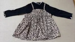 【90cm】ヒョウ柄 長袖 レオパード トップス