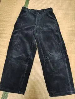 ユニクロU コーデュロイワイドワークパンツ ダークグレー