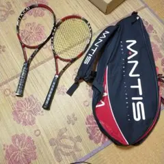 マンティス285 2本セット　グリップ2 ラケバ付き
