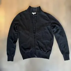 ユニクロUNIQLOウール ジップアップセーター 黒