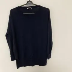 OPAQUE CLIP ネイビー Vネックニット