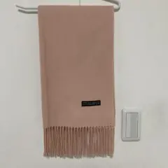 ナチュラルビューティーベーシック　100%カシミヤ マフラー　ピンク