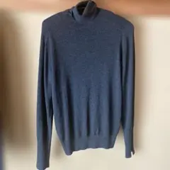 ZARA ダークブルー タートルネックセーター M