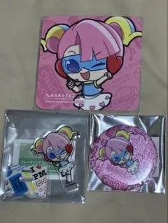 カラオケの鉄人 カラ鉄 ポップンミュージック グリッター缶バッジ 虹野