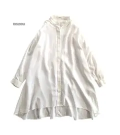 美品定価1.4万程　ドゥドゥ　バックフレア　チュニック　ブラウス　長袖のサムネイル