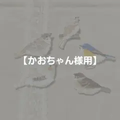【かおちゃん様用】小鳥の刺繍ブロー５点セット