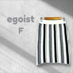 エゴイスト egoist ストライプニットスカート おしゃれ Y2K ミニ丈 F