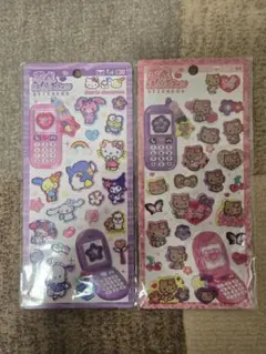 m*i様 平成はっぴーフォン シール サンリオキャラクターズ&日焼けキティ