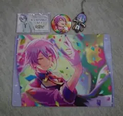 プロセカ　神代類　缶バッジ　ラバーキーホルダー　下敷き　カード　4点セット