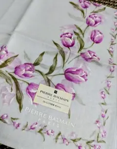 PIERRE BALMAIN★チューリップ柄ハンカチ