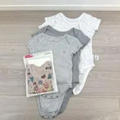 新品未着用品、着用回数少品あり☆ベビーロンパース肌着5枚まとめ売り