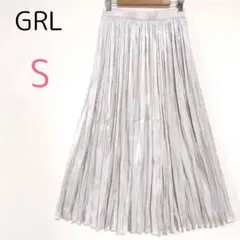 グレイル【S】プリーツスカート ロング丈 キラキラスカート バックゴム