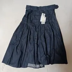 新品UNIQLO×JWANDERSON　デニムスカート　タックフレアスカート　M