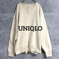 UNIQLO クルーネック スウェット アイボリー L 386のサムネイル