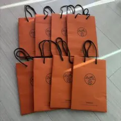 HERMES ショップ袋 8枚セット オレンジ
